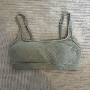 Gilly Hicks Quilted Olive Sports Bra